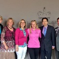 Dr. Zhang with Pippa and the Komen Team Members