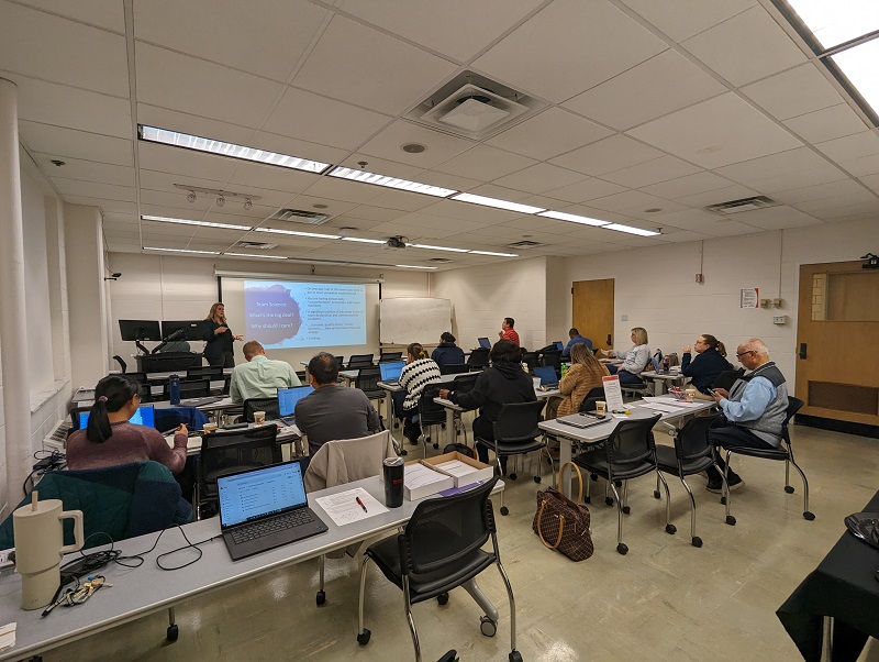 people sitting in a classroom