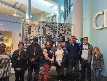 group of students at CDC museum