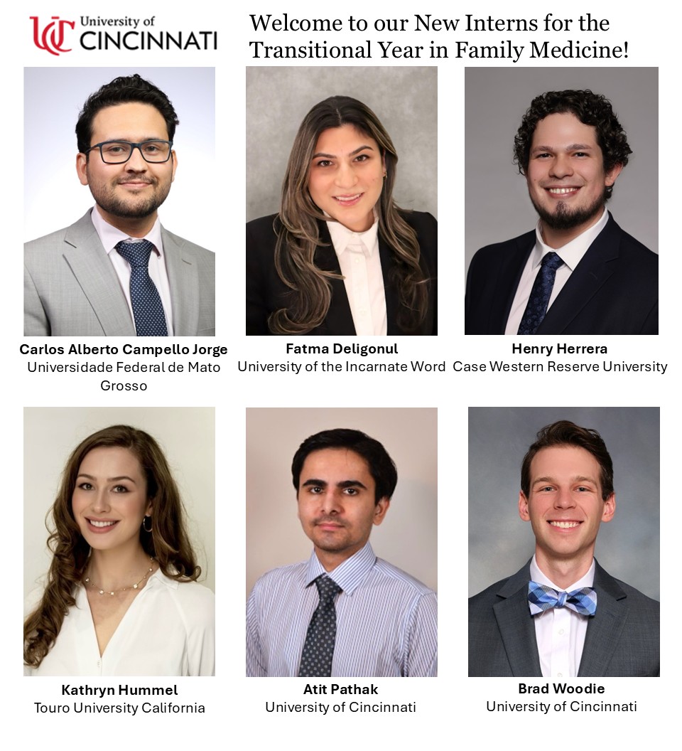 headshots of the 2026 transitional year residents