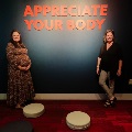 meriden mcgraw and sian cotton at the appreciate your body exhibit