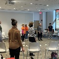 group of people doing tai chi