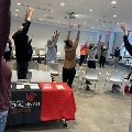 group of people doing tai chi