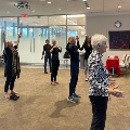 group of people performing tai chi