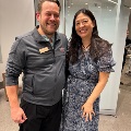 Derek johnson and Gloria yeh standing