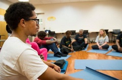 group of people practicing mindfulness