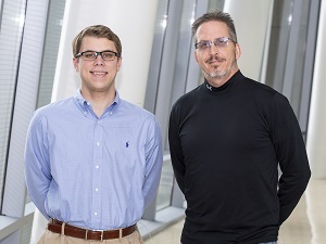 2018 Sabin Fellow,Jake Stevens, with Dr. David Hildeman Image of 2018 Sabin Fellow,Jake Stevens, with Dr. David Hildeman