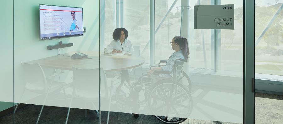 Researcher in the consult room