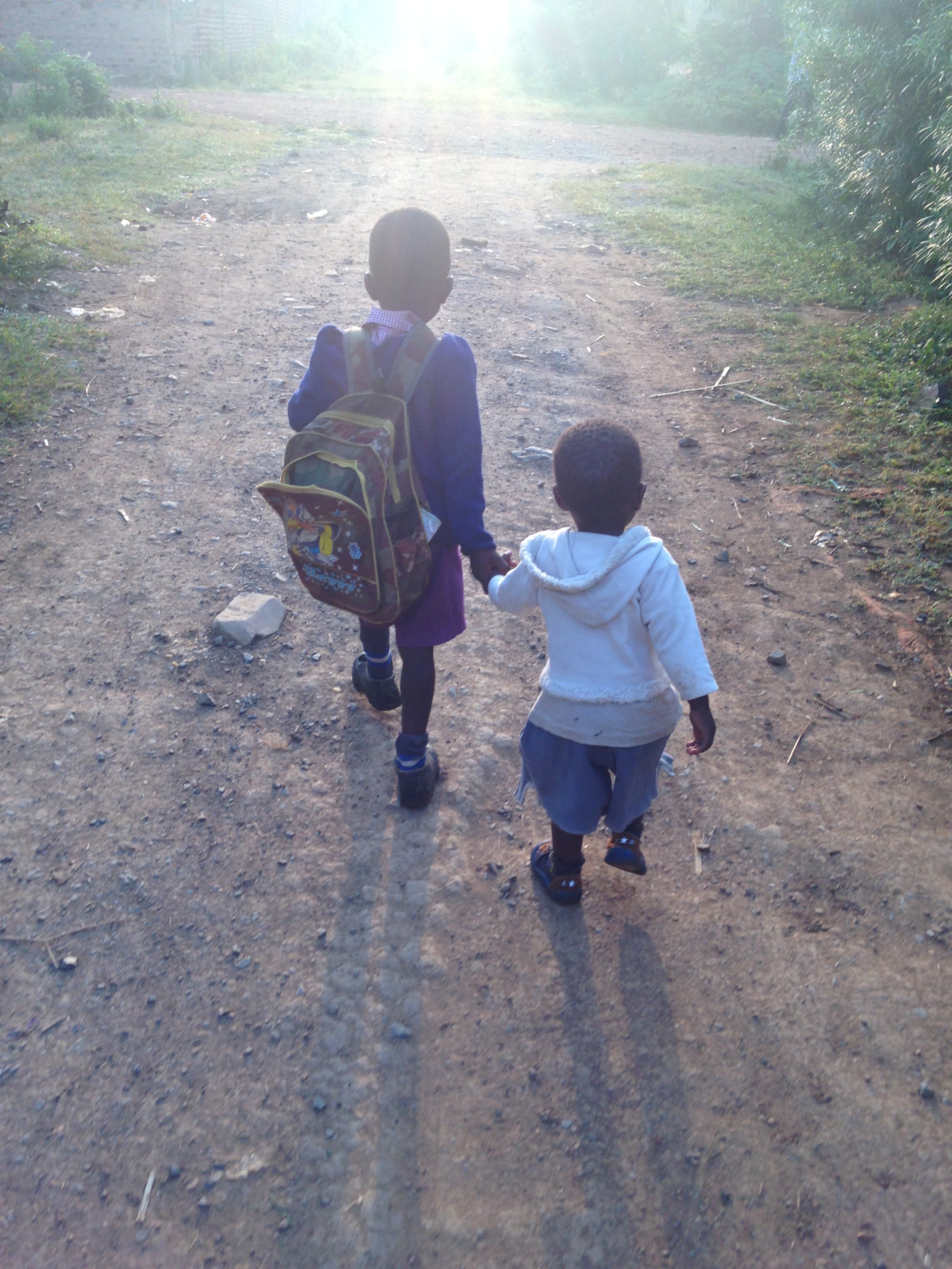 Kids holding hands