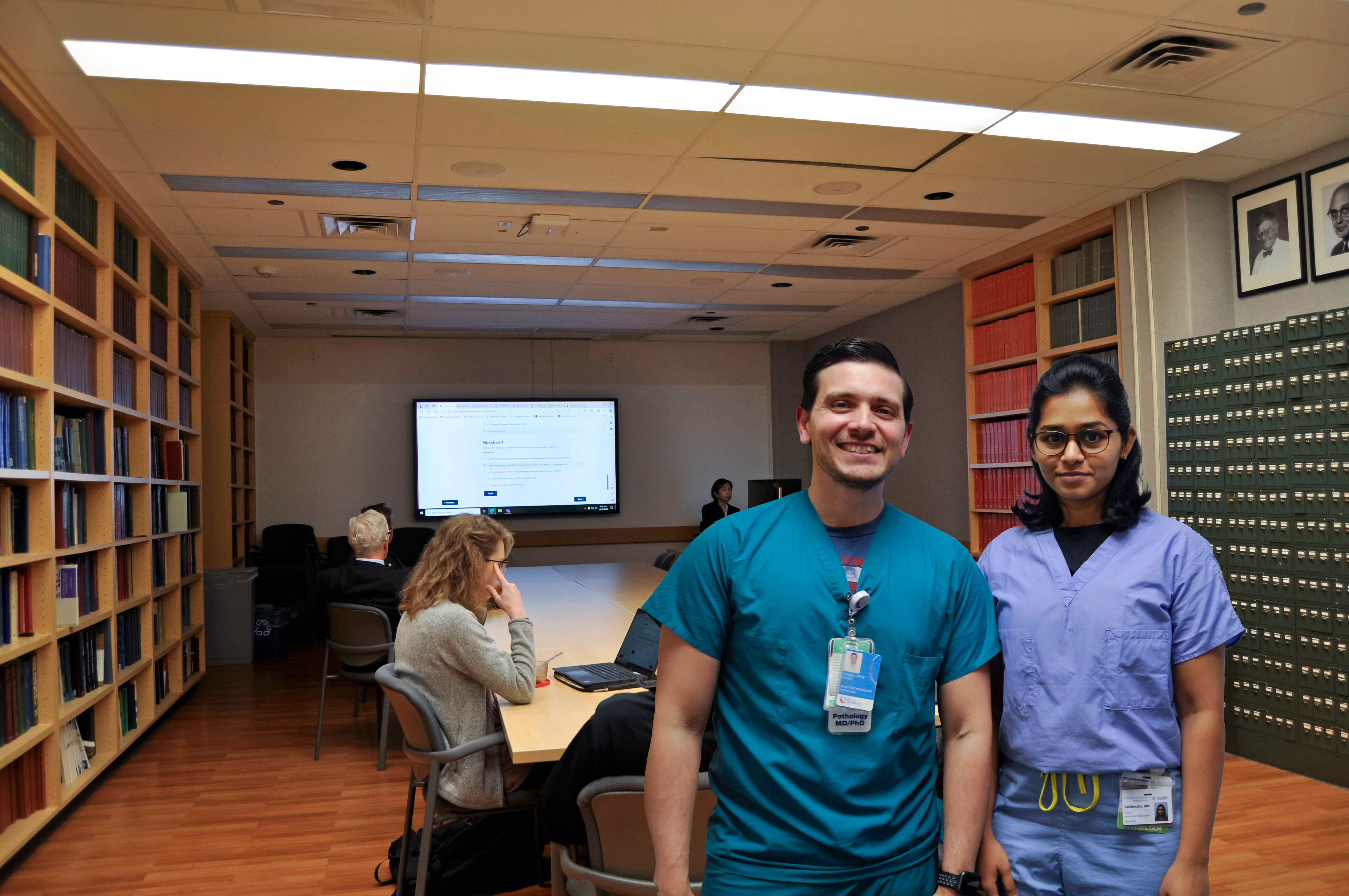 Dr. Lopez and Salibindla at Childrens Hospital