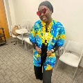 Lady with heart glasses