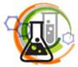 schematic of flask, test tube, chemical models