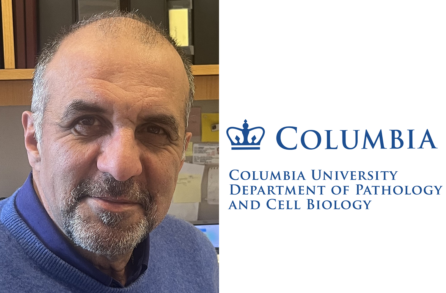 photo of Dr. George Mentis and Columbia logo