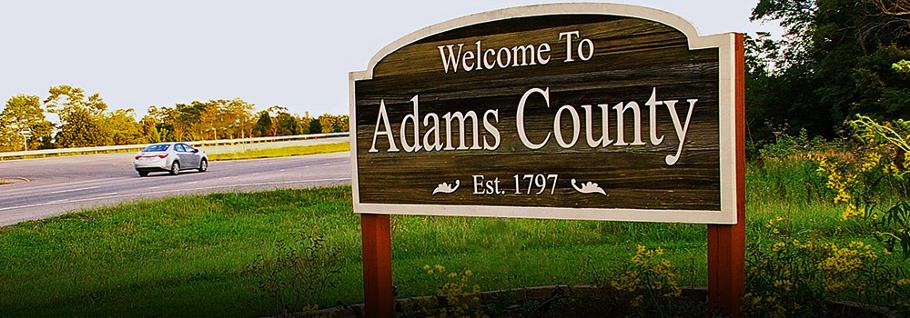 Adams County welcome sign Image of Adams County welcome sign
