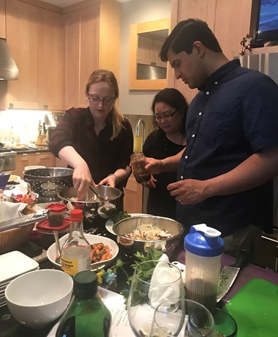 Cooking Residents taking cooking class